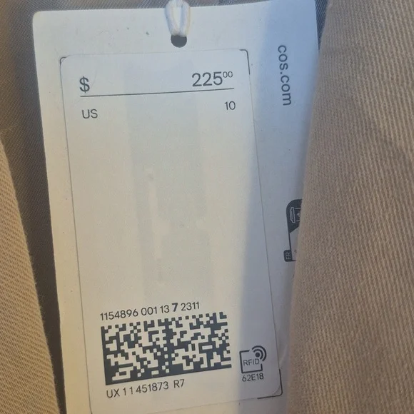 NWT COS Sand Short Sleeve Blazer Linen Cotton - Chic Professional Staple Size 10 - Picture 7 of 12